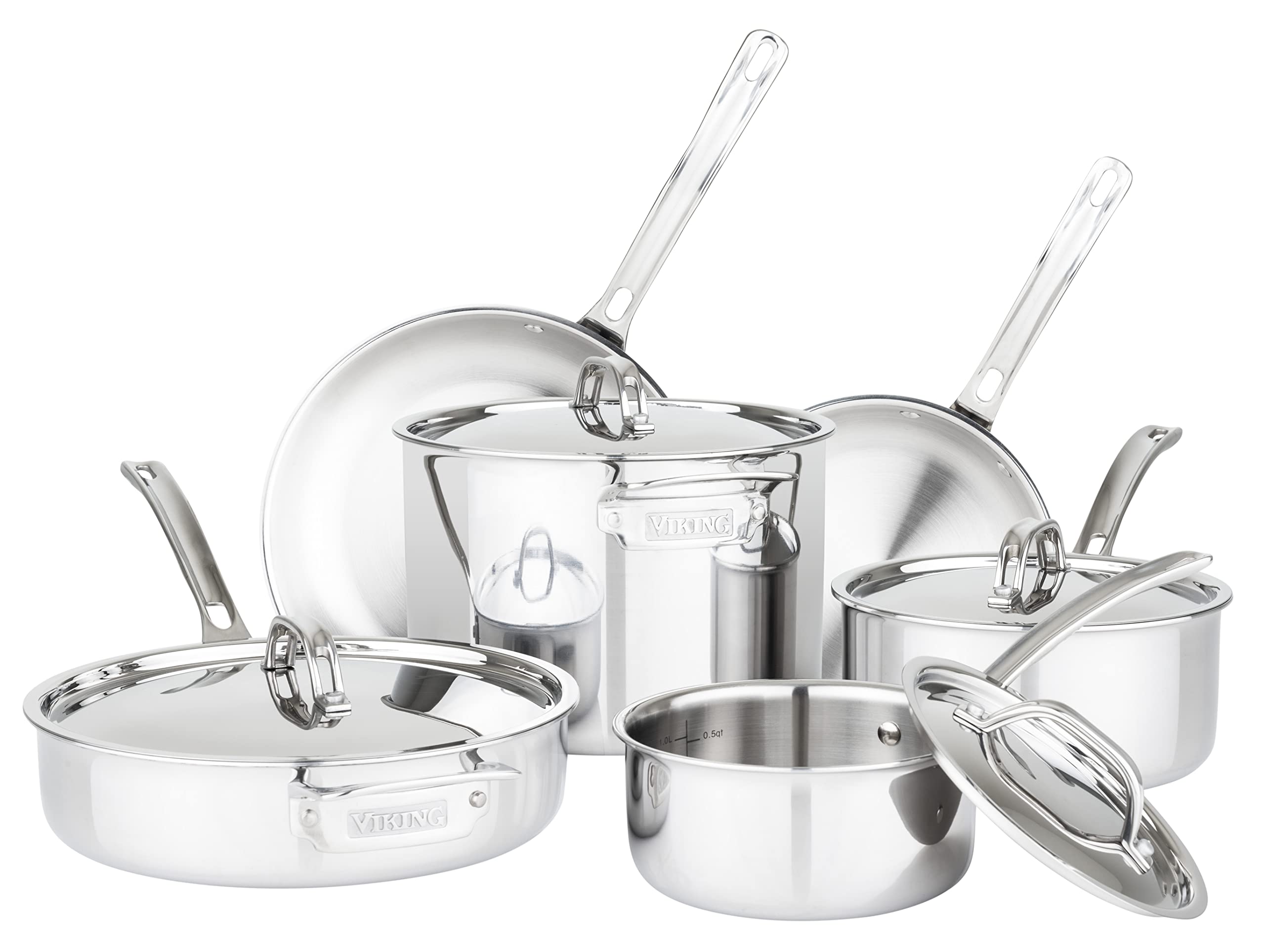 Amazon.com: Viking Culinary 3-Ply Stainless Steel Cookware Set